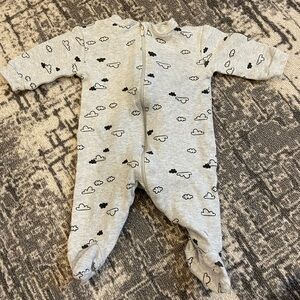 3/$10 George Gray Cloud-Print Footed One-Piece